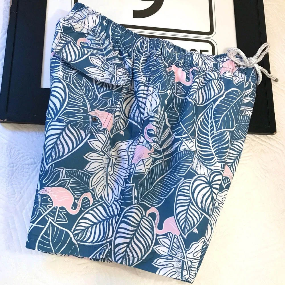 Endless Summer Flamingo Print Swim Trunks NWT